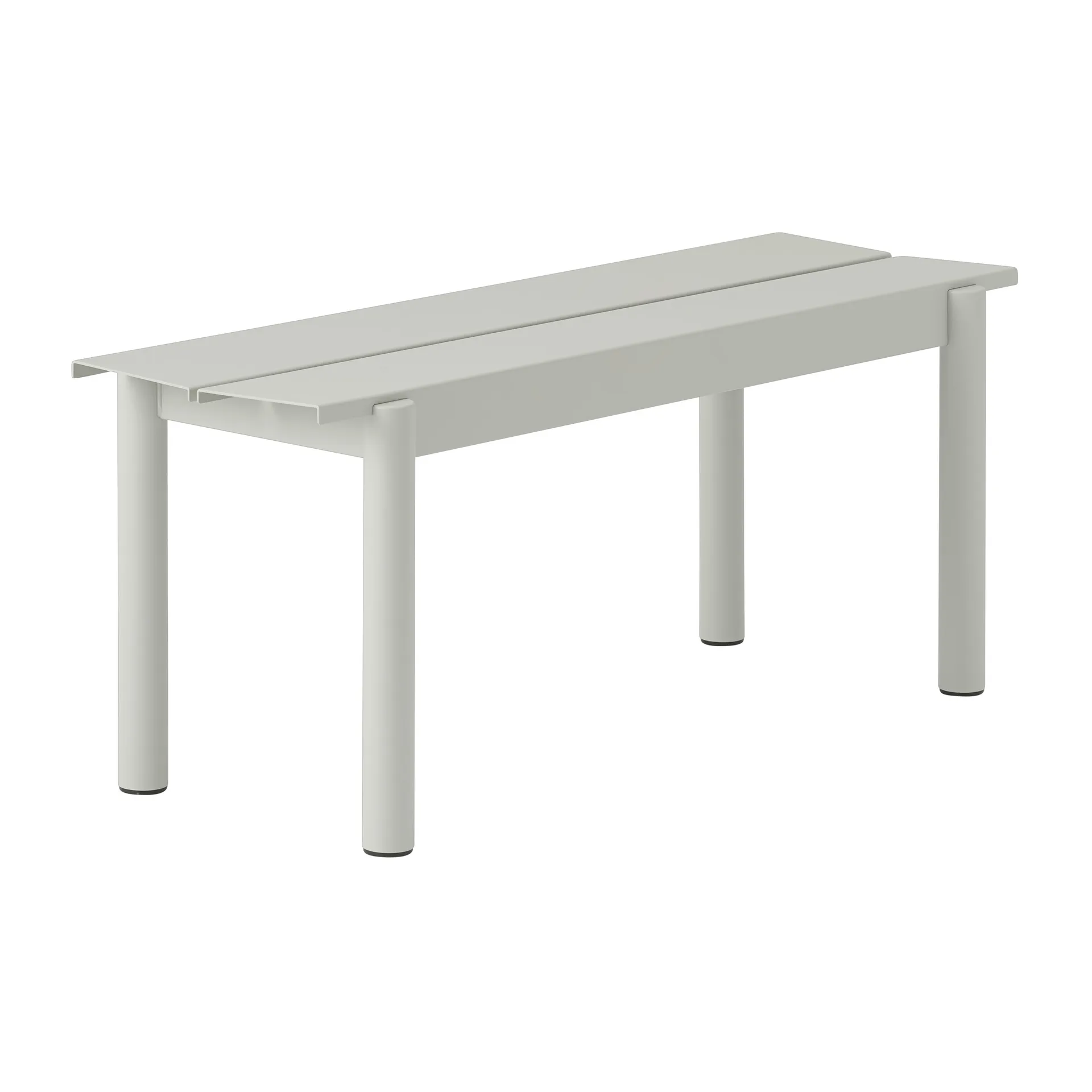 Linear steel bench 110 cm, Grey (RAL 7044) Muuto