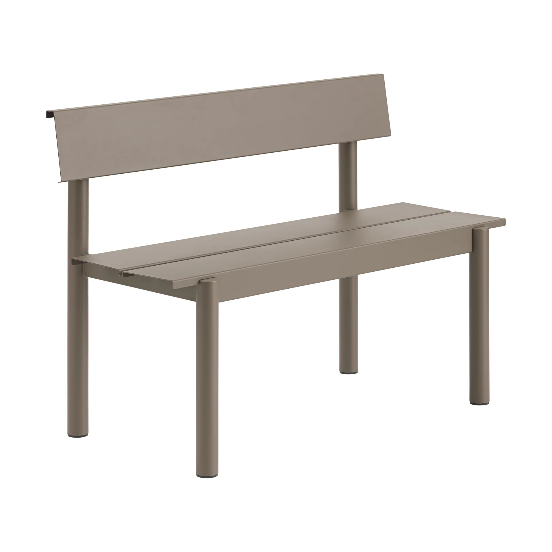 Linear steel bench 110 cm, Taupe Muuto
