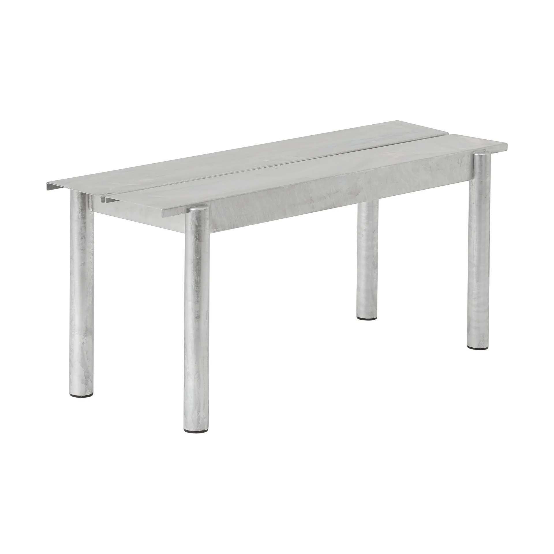 Linear steel bench 110 cm, Warm galvanized steel Muuto