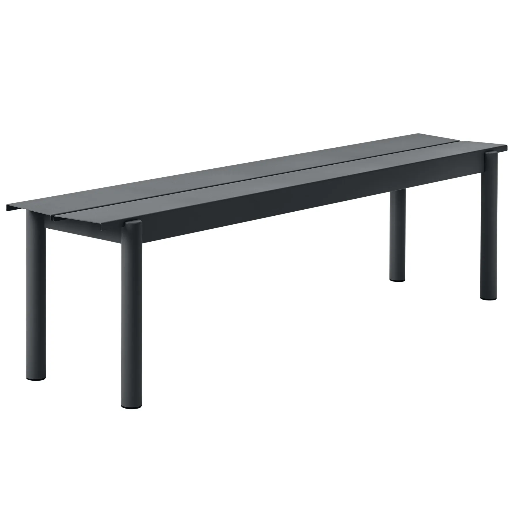 Linear steel bench 170 cm, Black Muuto