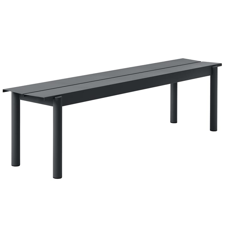 Linear steel bench 170 cm - Black - Muuto