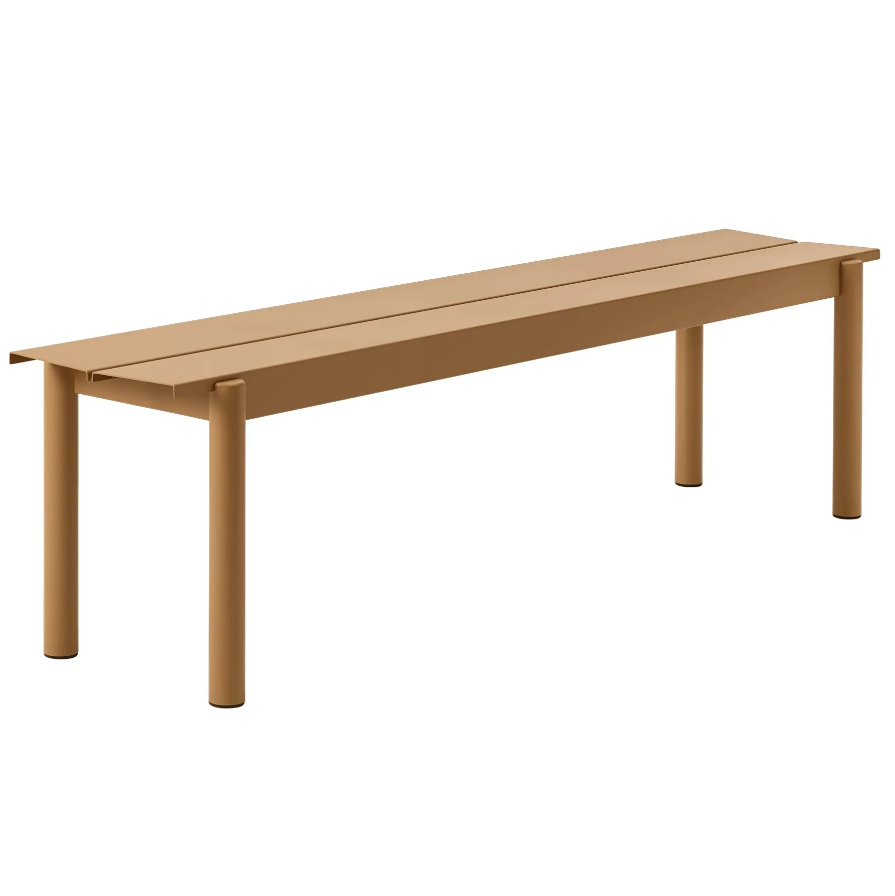 Linear steel bench 170 cm, Burnt orange Muuto