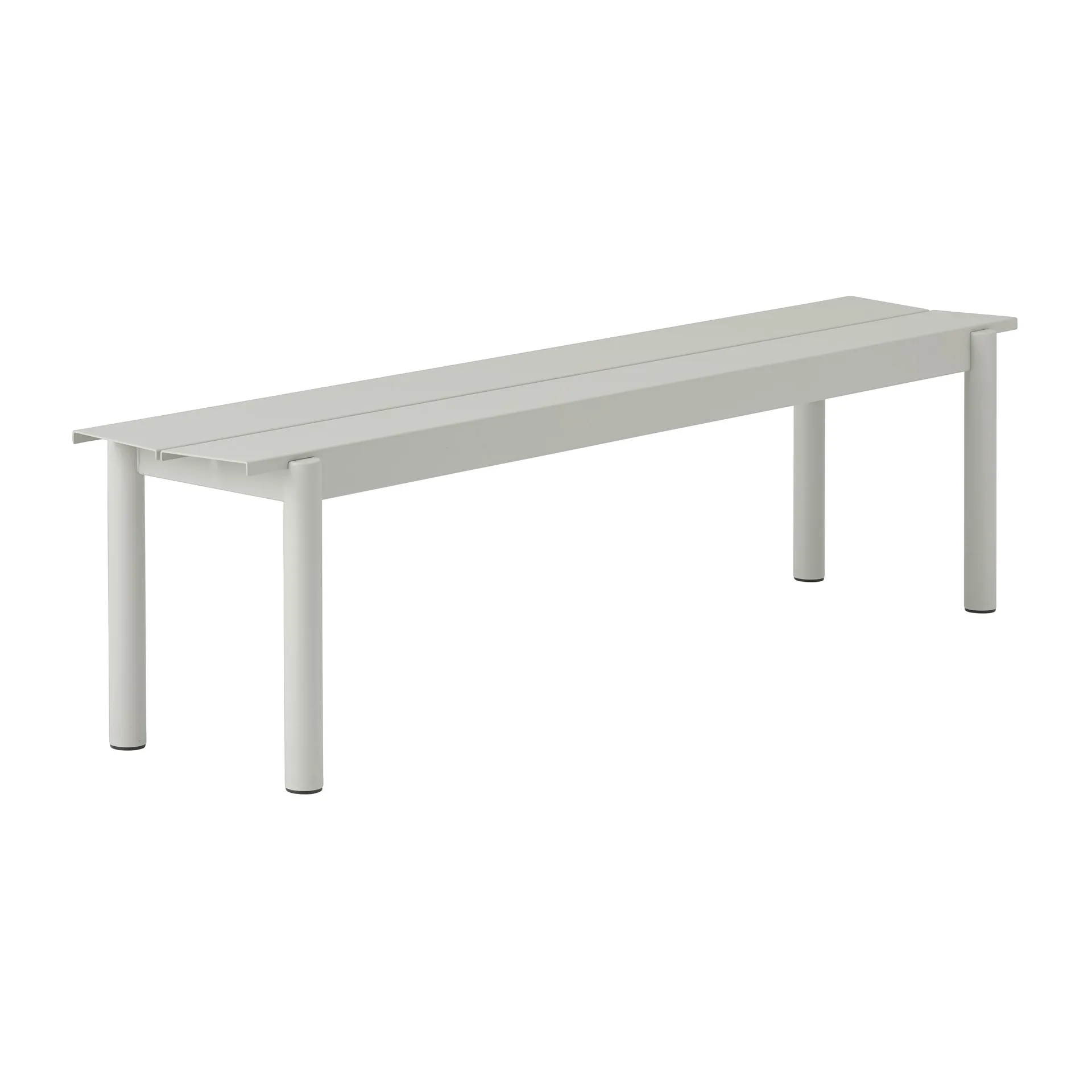 Linear steel bench 170 cm, Grey (RAL 7044) Muuto