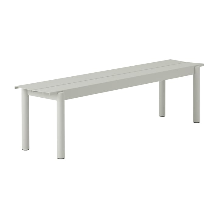 Linear steel bench 170 cm - Grey (RAL 7044) - Muuto