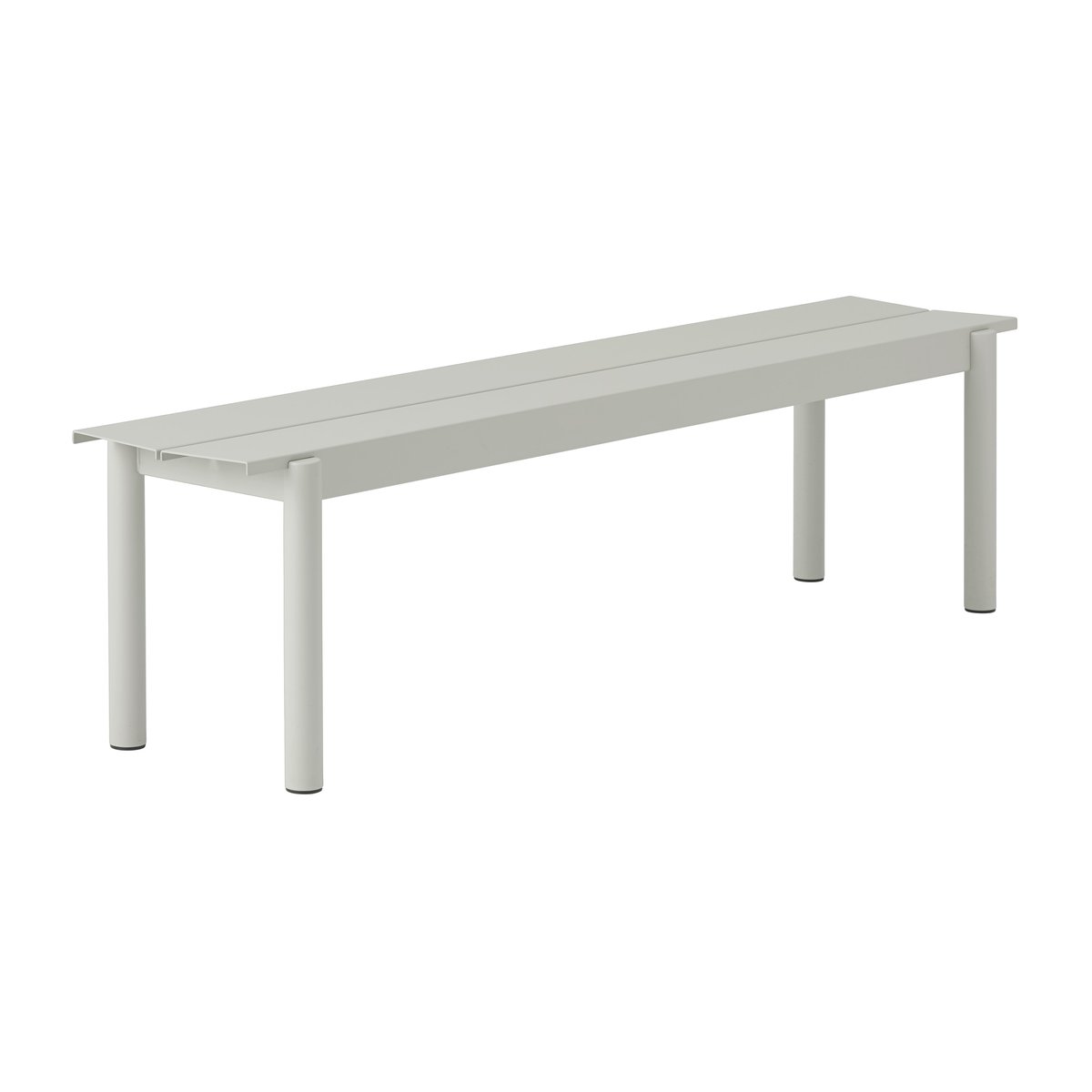 Muuto Linear steel bench 170 cm Grey (RAL 7044) | Scandinavian Design | Grey