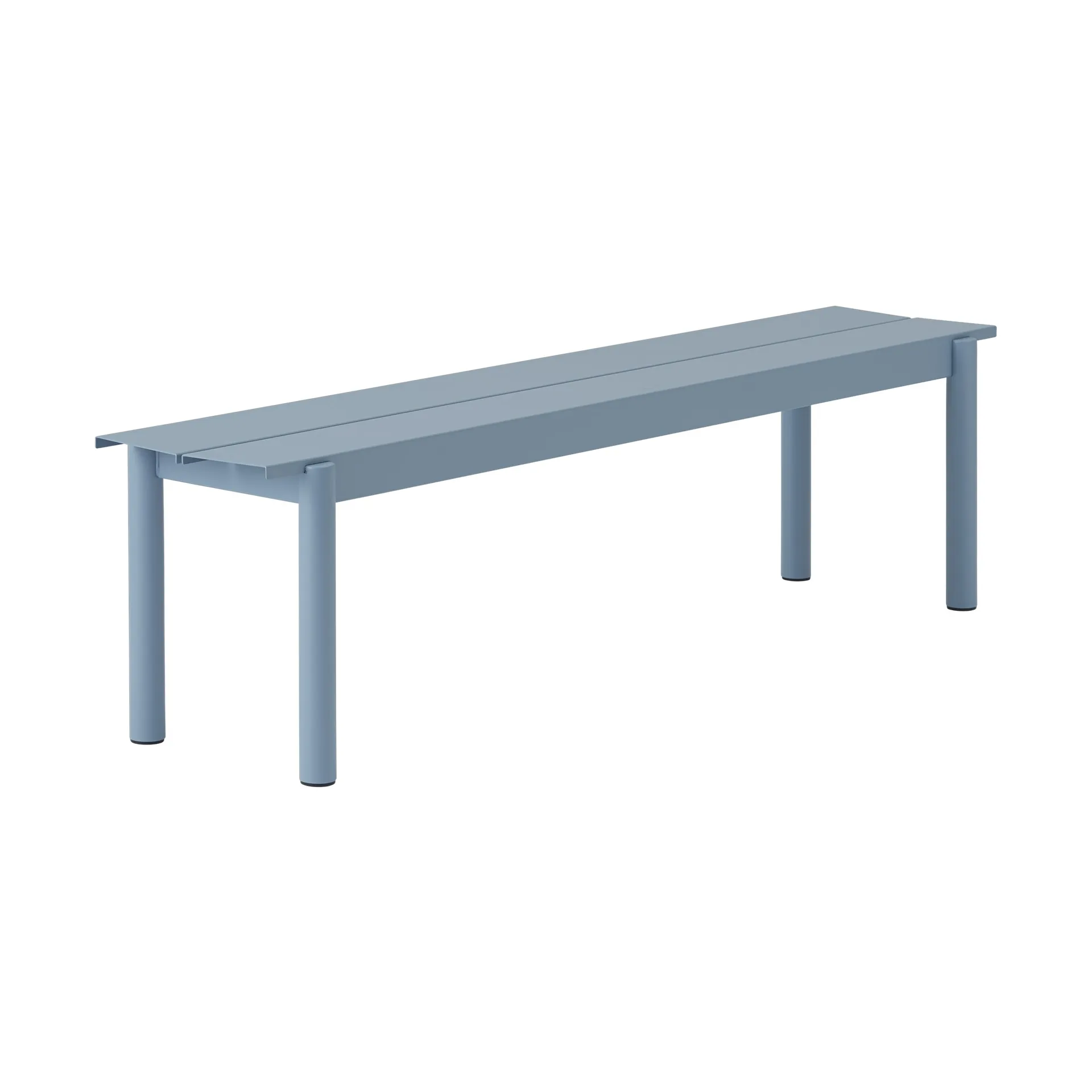 Linear steel bench 170 cm, Pale blue Muuto