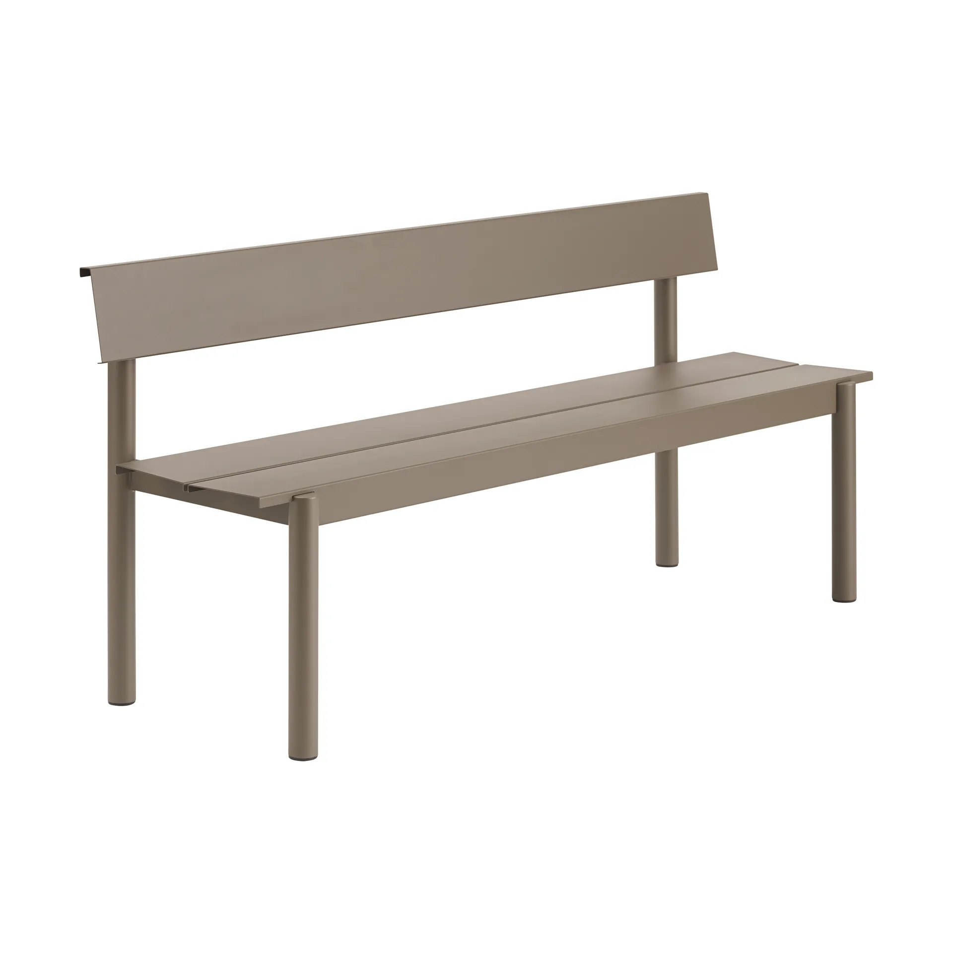 Linear steel bench 170 cm, Taupe Muuto