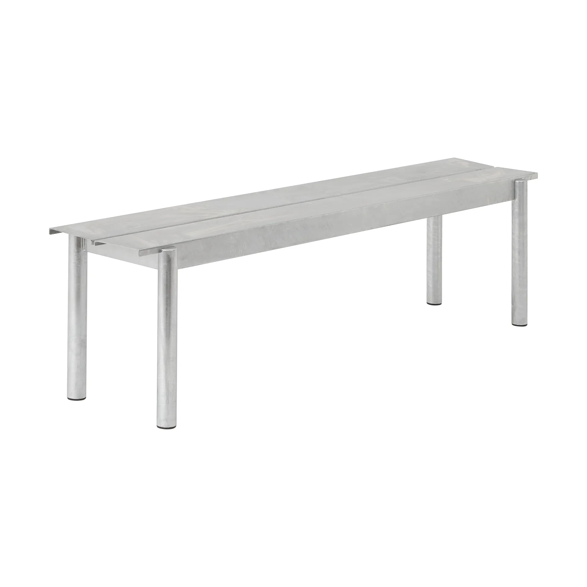 Linear steel bench 170 cm, Warm galvanized steel Muuto