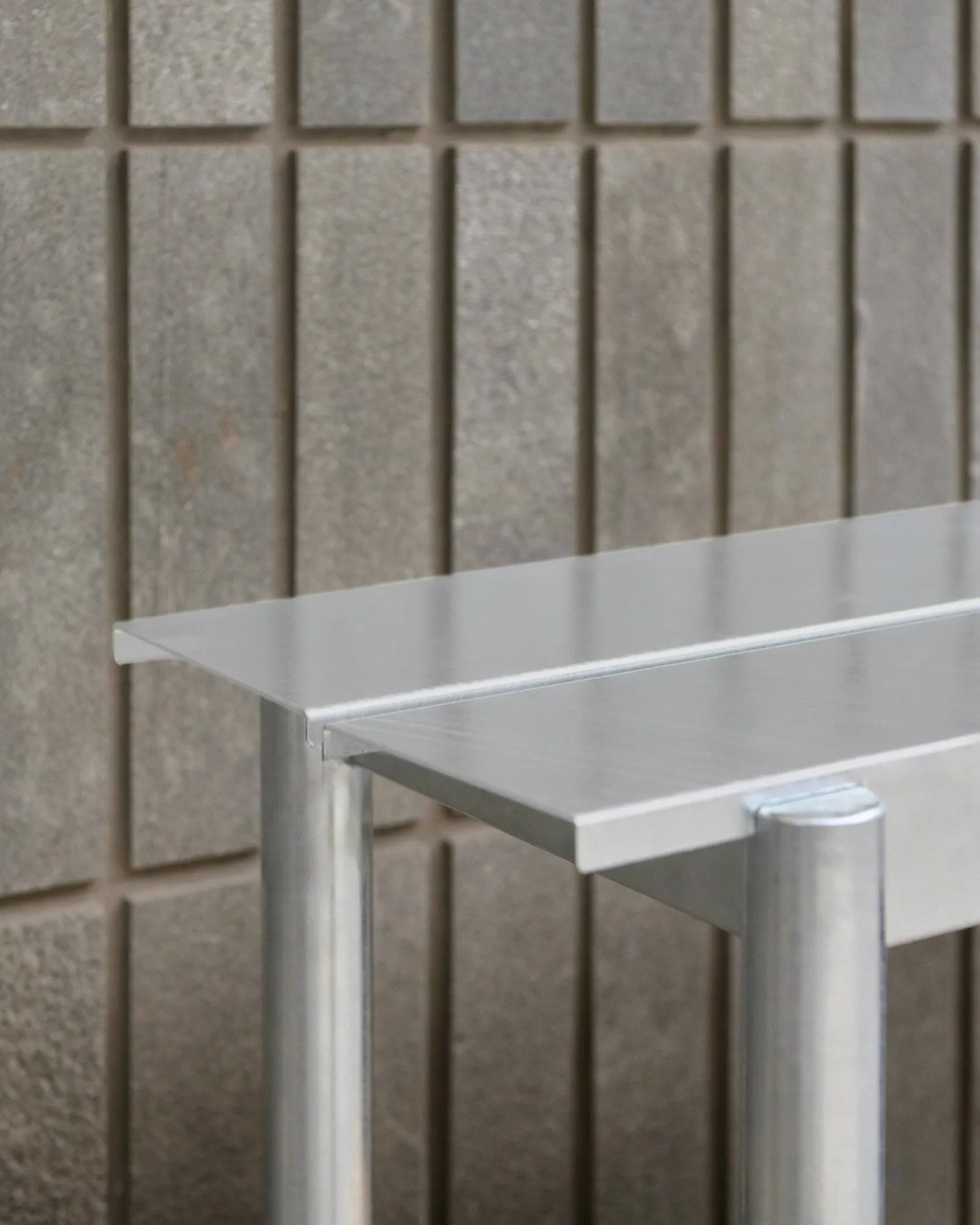 Linear steel bench 170 cm, Warm galvanized steel Muuto