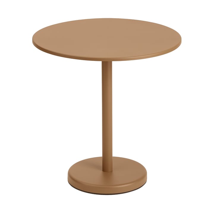 Linear steel café table V2 table Ø70 cm Burnt orange - undefined - Muuto