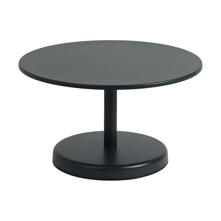 Linear Steel coffee table - Anthracite black, Ø70x40 cm - Muuto