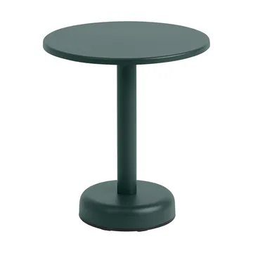 Linear Steel coffee table - Dark green, Ø42x47 cm - Muuto