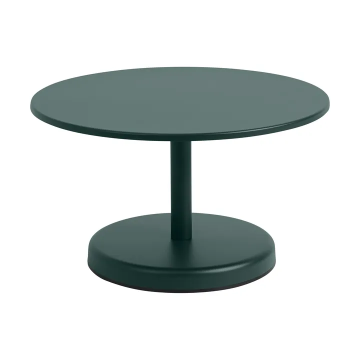 Linear Steel coffee table - Dark green, Ø70x40 cm - Muuto