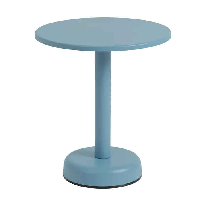 Linear Steel coffee table - Pale blue, Ø42x47 cm - Muuto