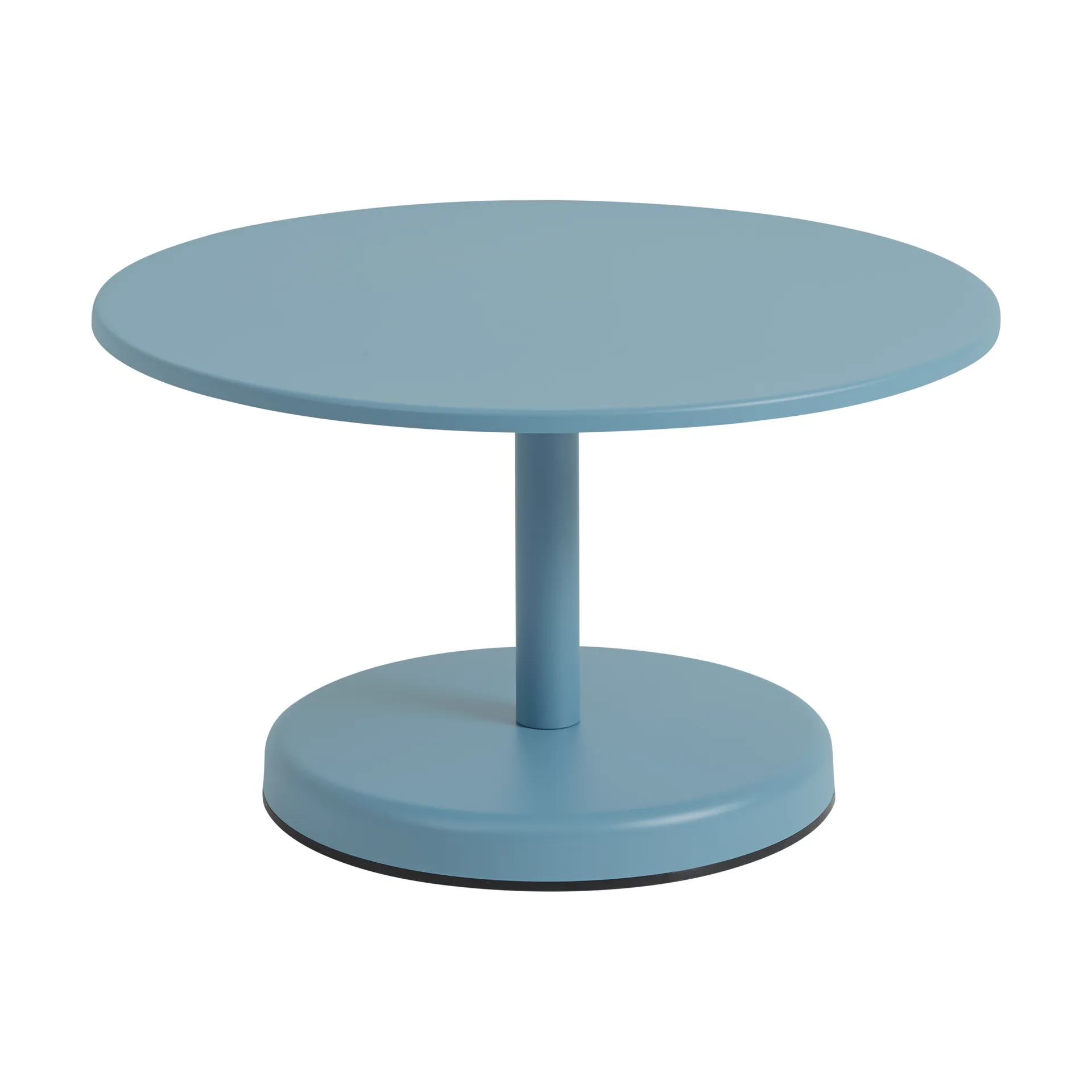 Linear Steel coffee table, Pale blue, Ø70x40 cm Muuto