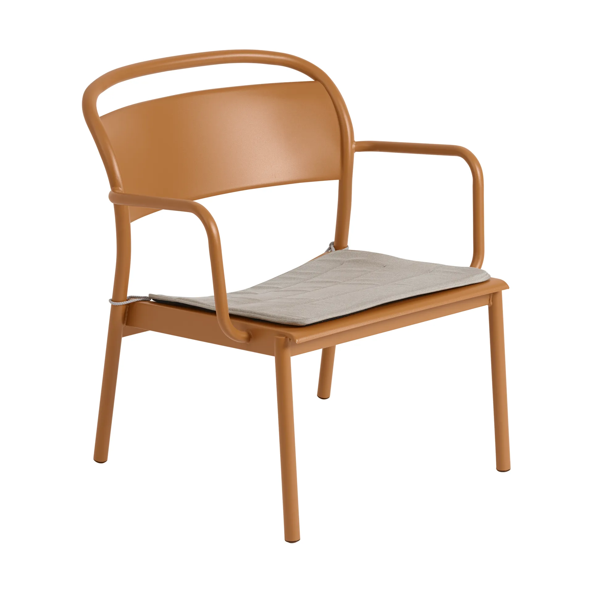 Linear Steel lounge armchair, Burnt orange Muuto