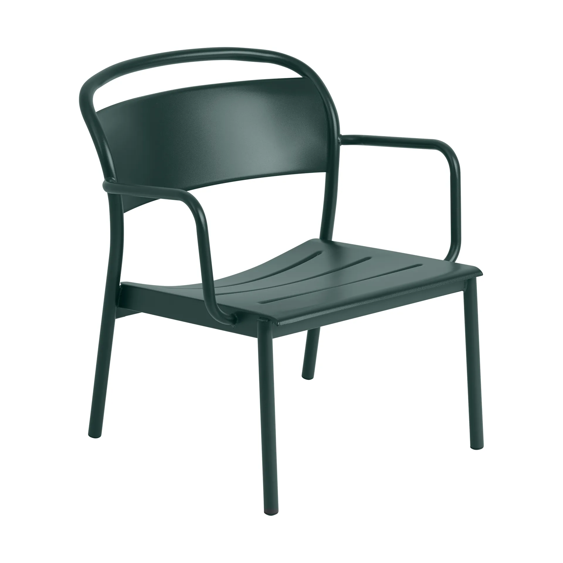 Linear Steel lounge armchair, Dark green Muuto