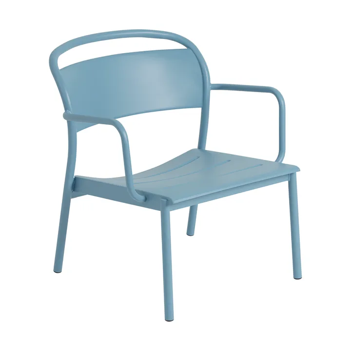Linear Steel lounge armchair - Pale blue - Muuto