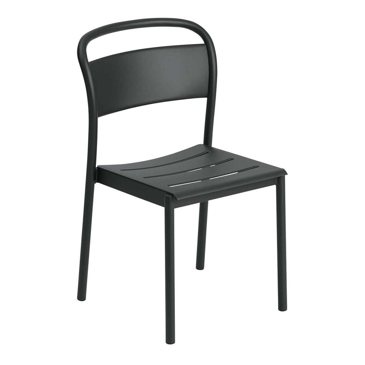 Muuto Linear steel side chair Black | Scandinavian Design | Garden chairs | Black