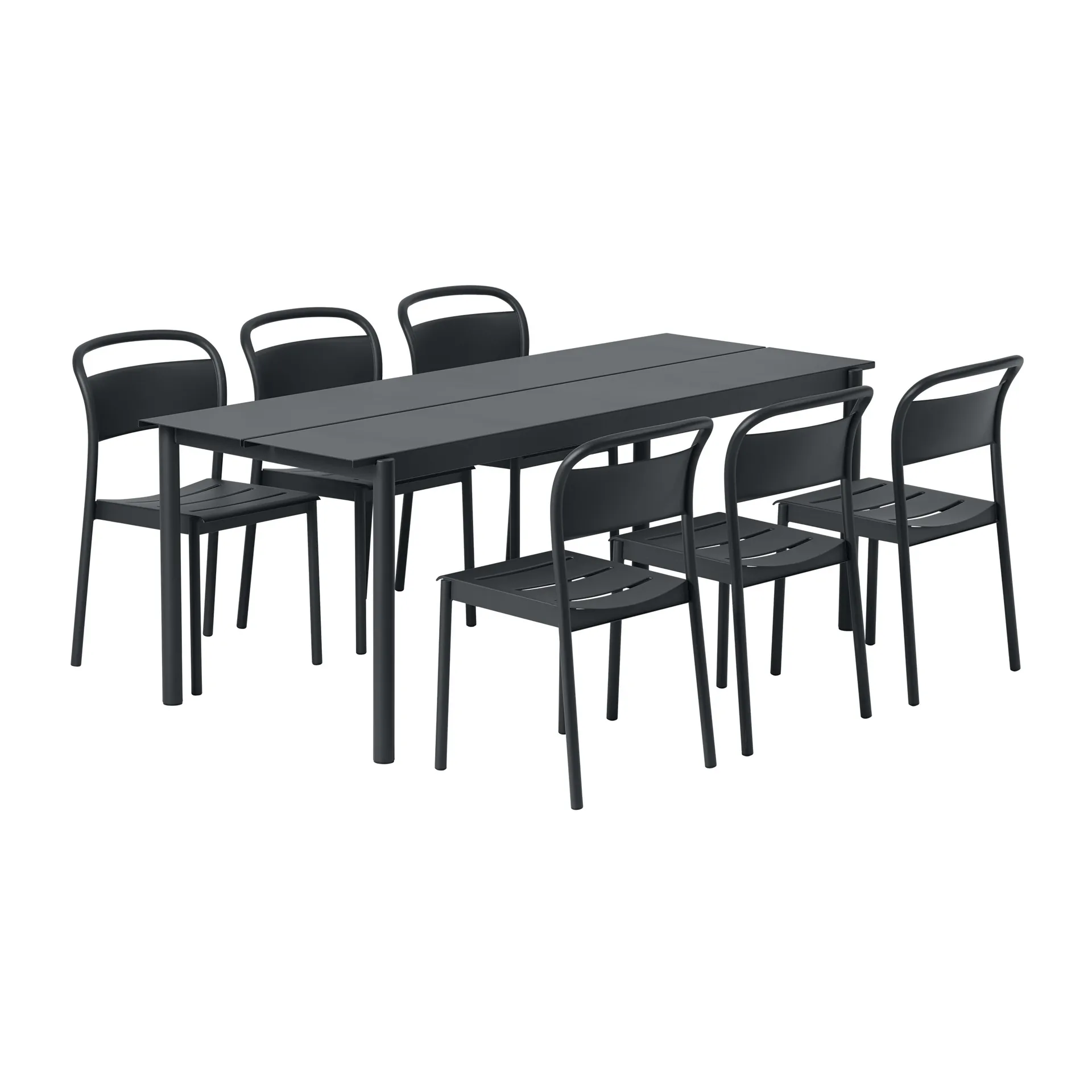 Linear steel side chair, Black Muuto