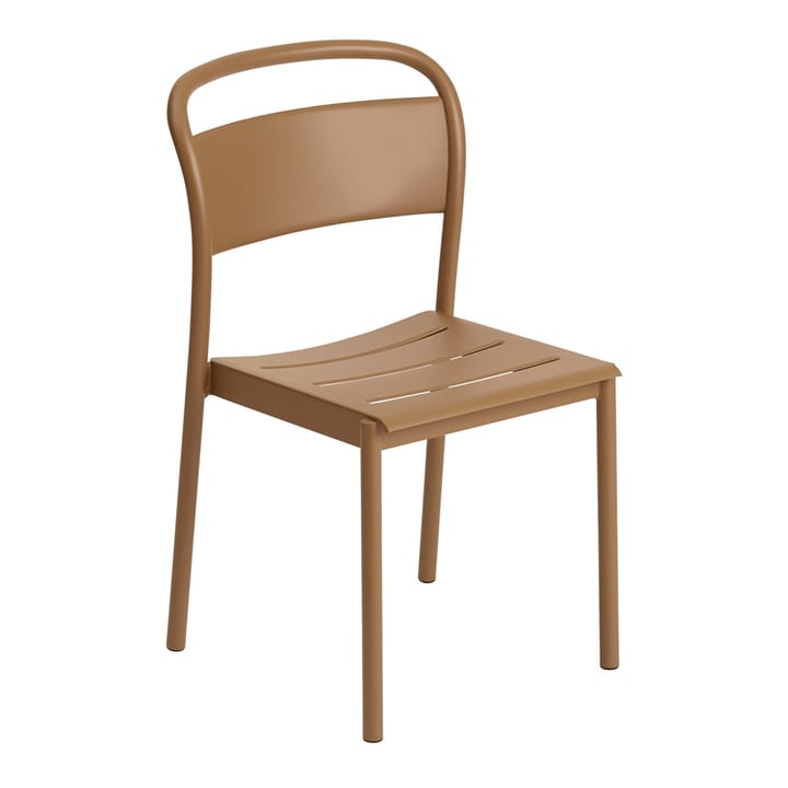 Linear steel side chair - Burnt orange - Muuto