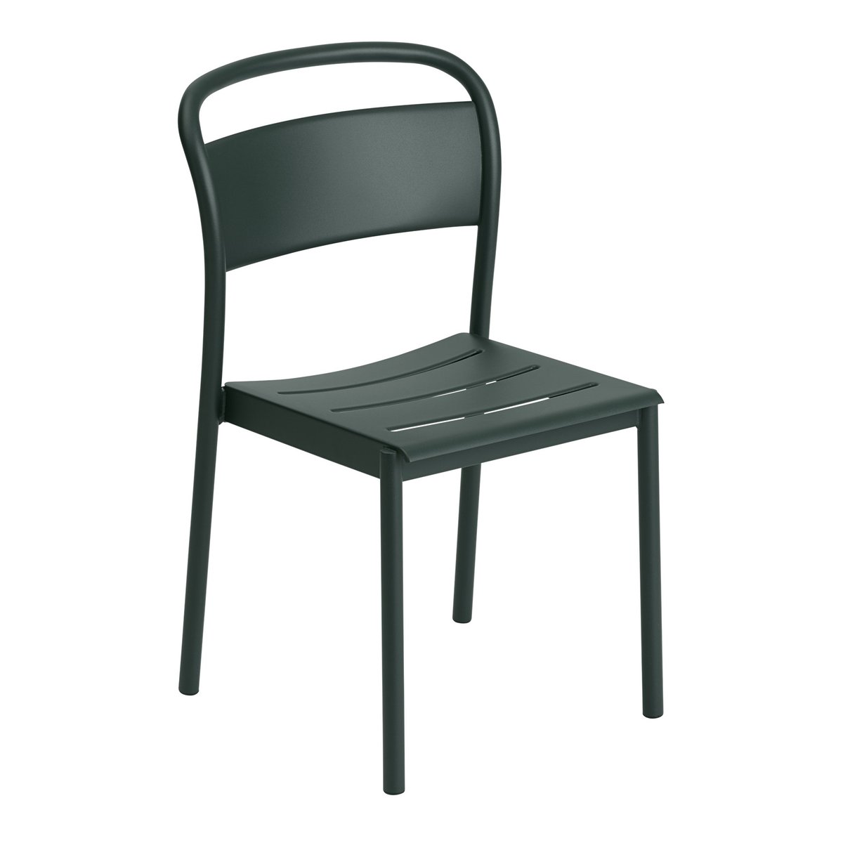 Muuto Linear steel side chair Dark green | Scandinavian Design | Garden chairs | Green