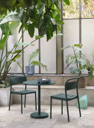 Linear steel side chair - Pale blue - Muuto