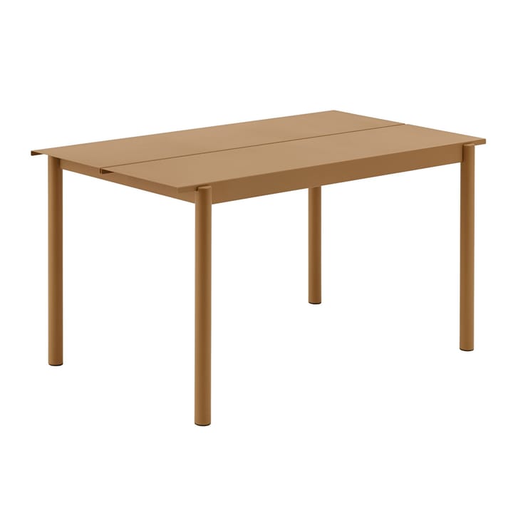 Linear steel table 140 cm - Burnt orange - Muuto