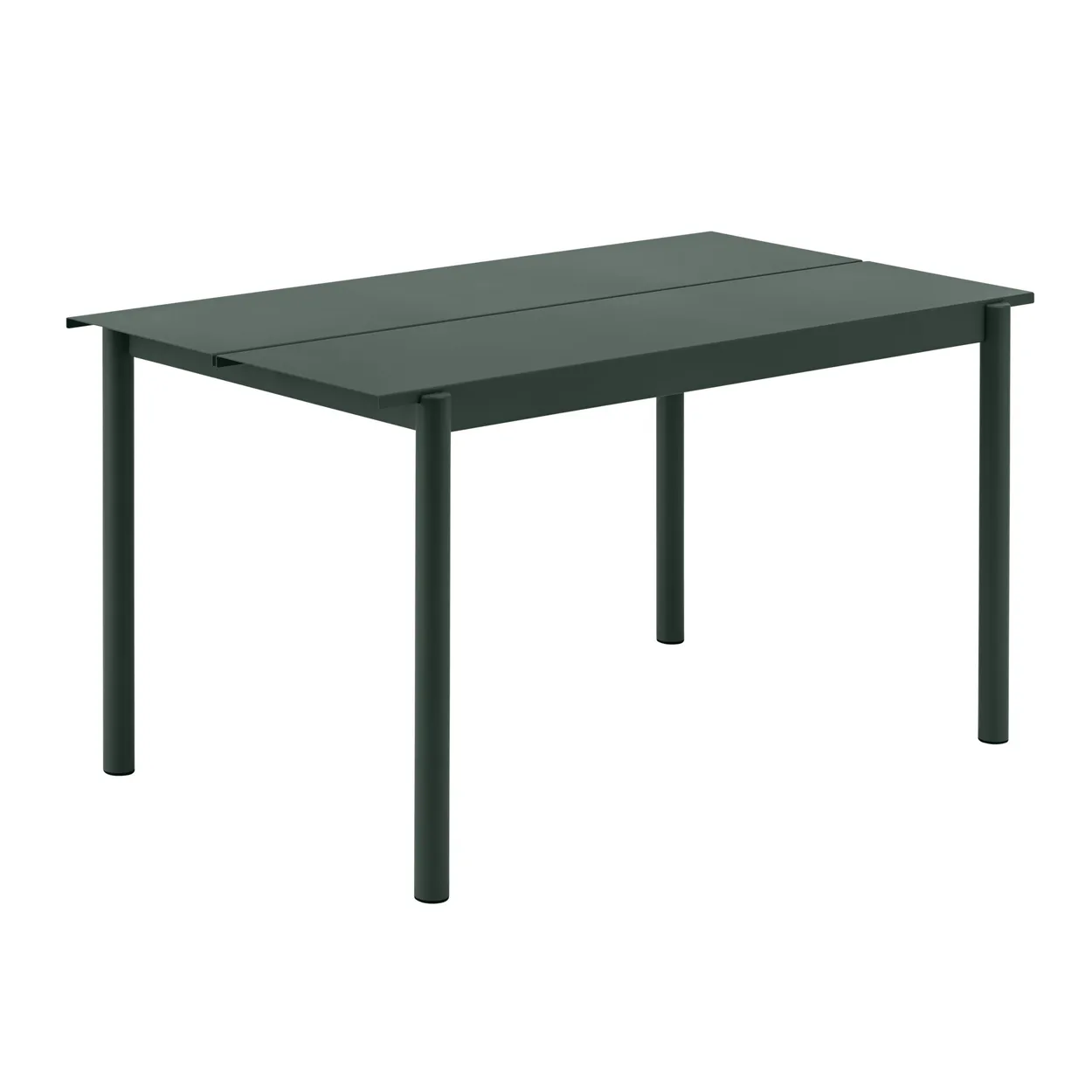Muuto Linear steel table 140 cm Dark green | Scandinavian Design | Garden tables | Green