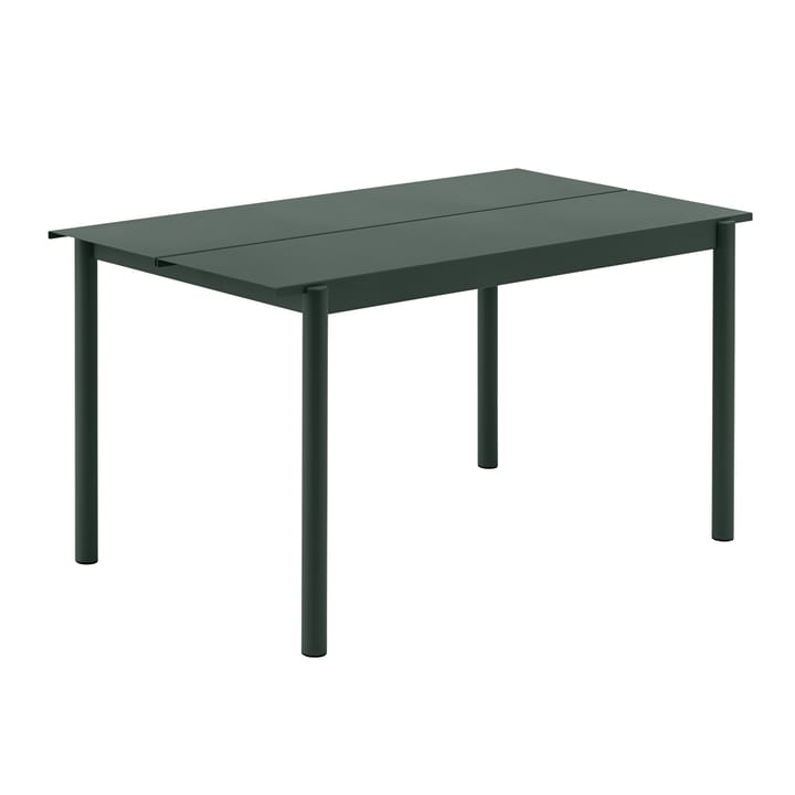 Linear steel table 140 cm - Dark green - Muuto