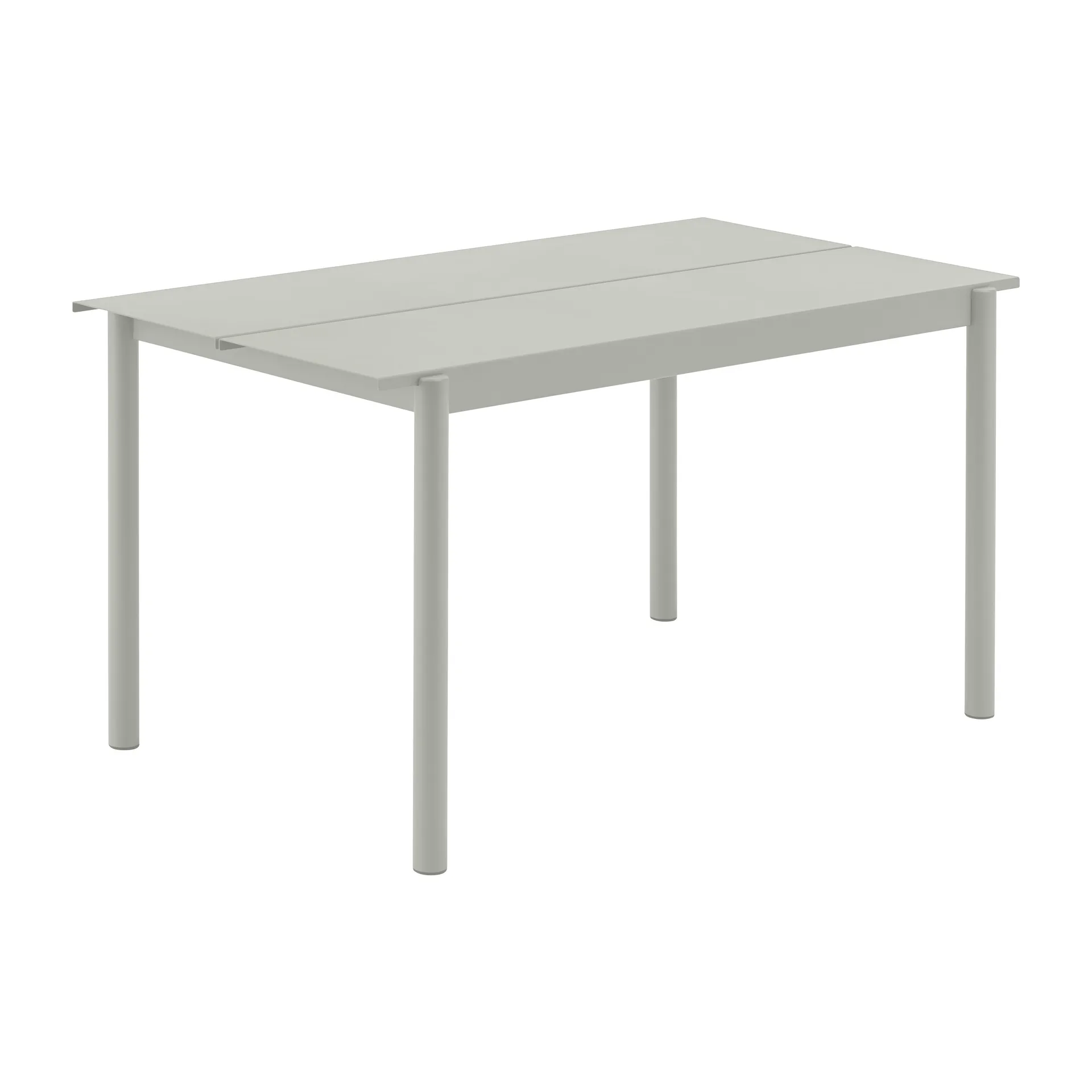 Linear steel table 140 cm, Grey (RAL 7044) Muuto