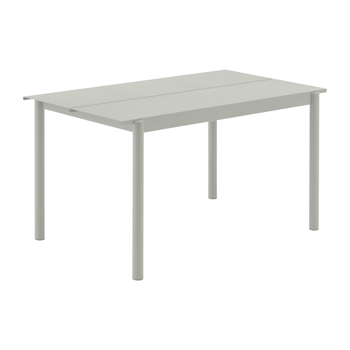 Muuto Linear steel table 140 cm Grey (RAL 7044) | Scandinavian Design | Garden tables | Grey