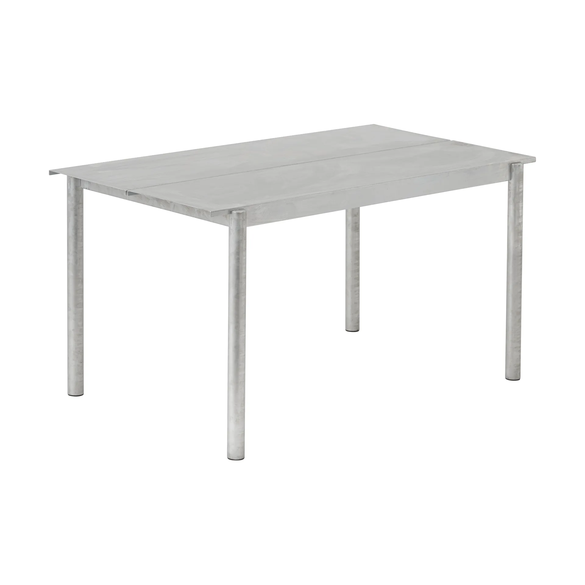 Linear steel table 140 cm, Warm galvanized steel Muuto