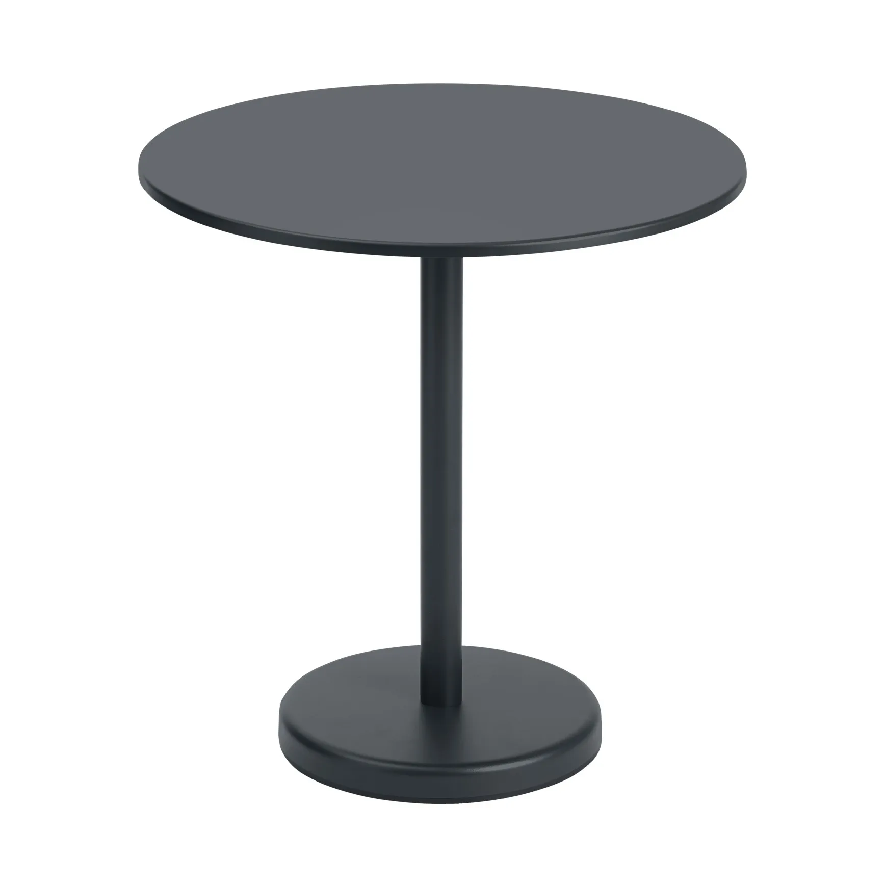 Linear steel table Ø70 cm, Black Muuto
