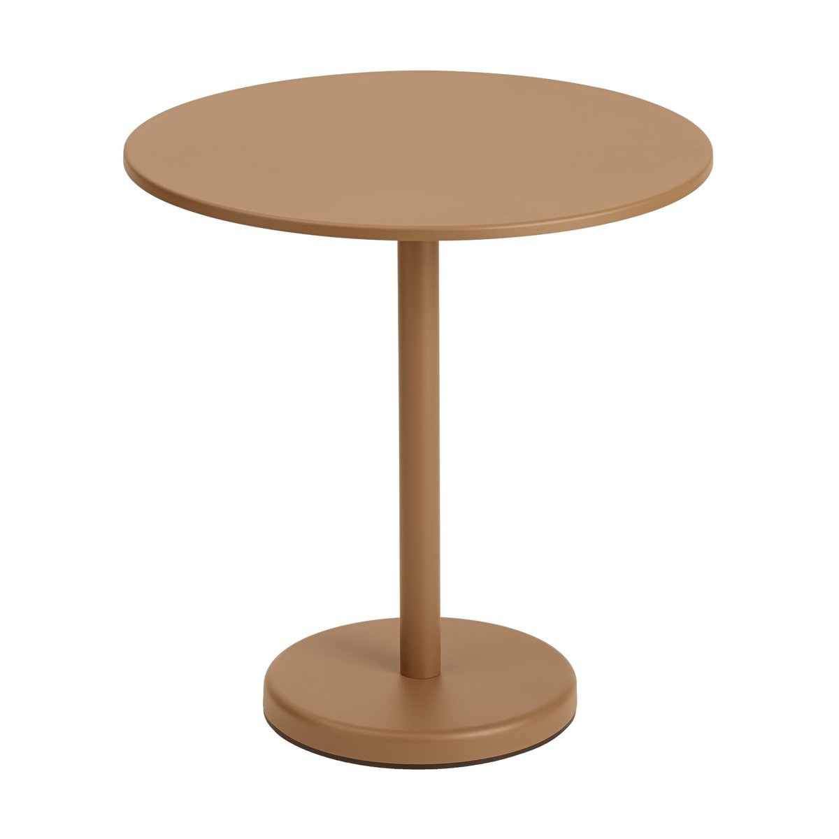 Muuto Linear steel table Ø70 cm Burnt orange | Scandinavian Design | Garden tables | Orange