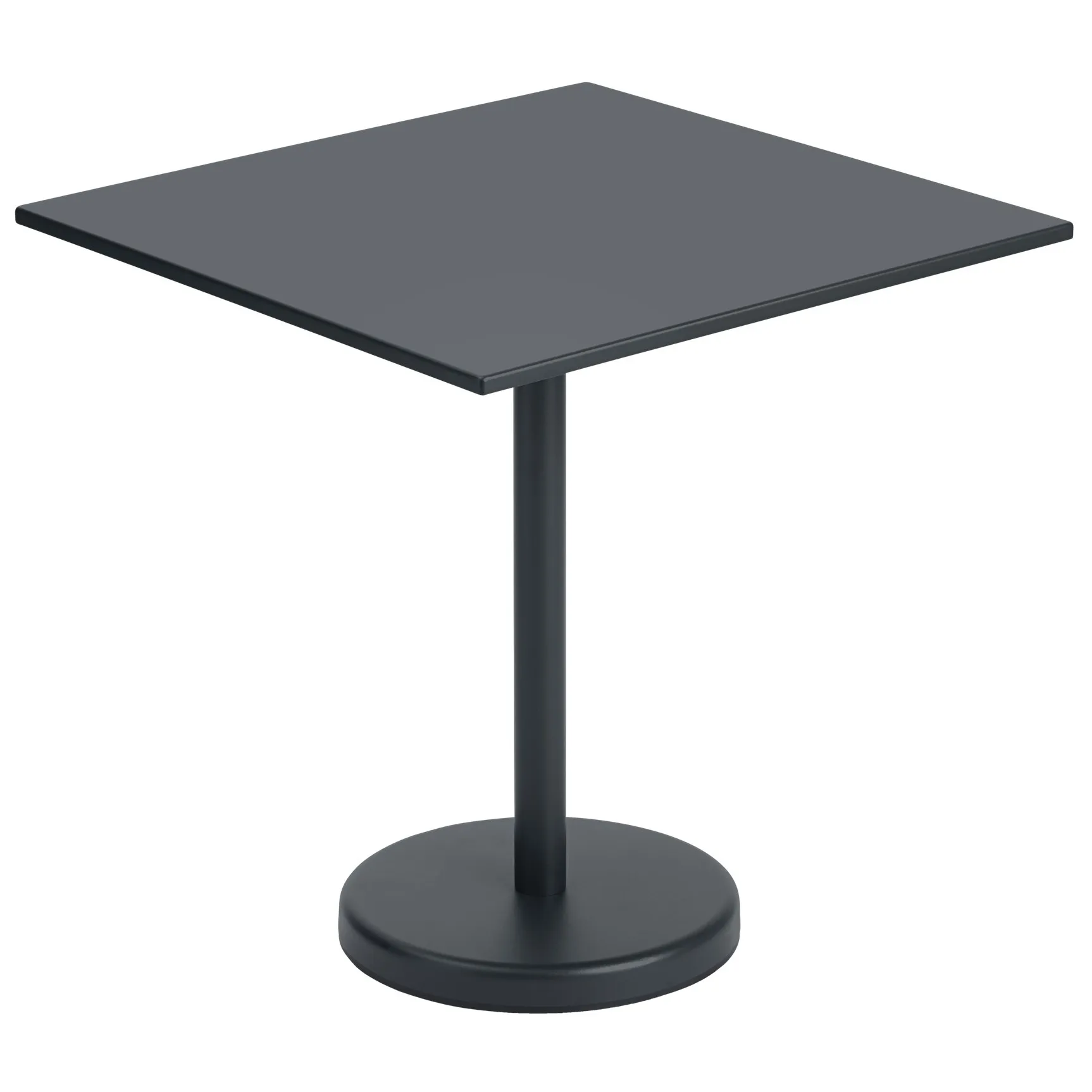 Linear steel table 70x70 cm, Black Muuto