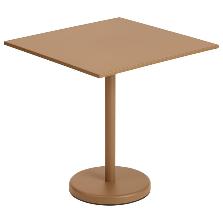 Linear steel table 70x70 cm - Burnt orange - Muuto