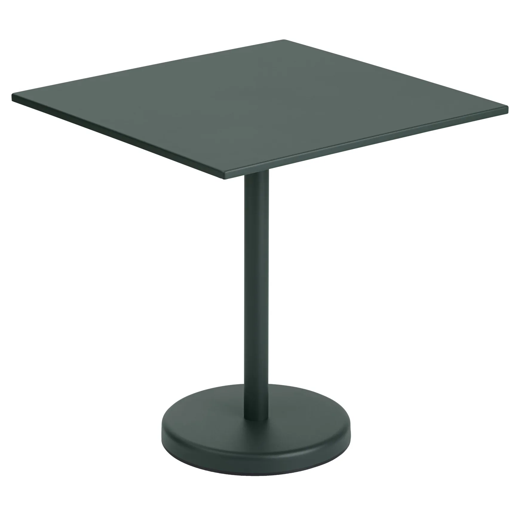 Linear steel table 70x70 cm, Dark green Muuto