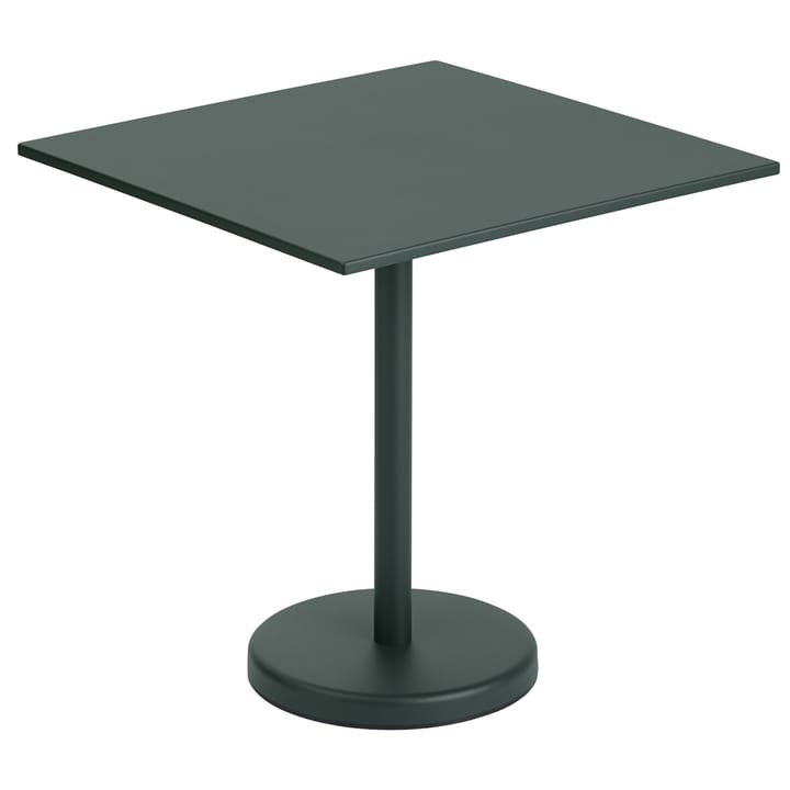 Linear steel table 70x70 cm - Dark green - Muuto