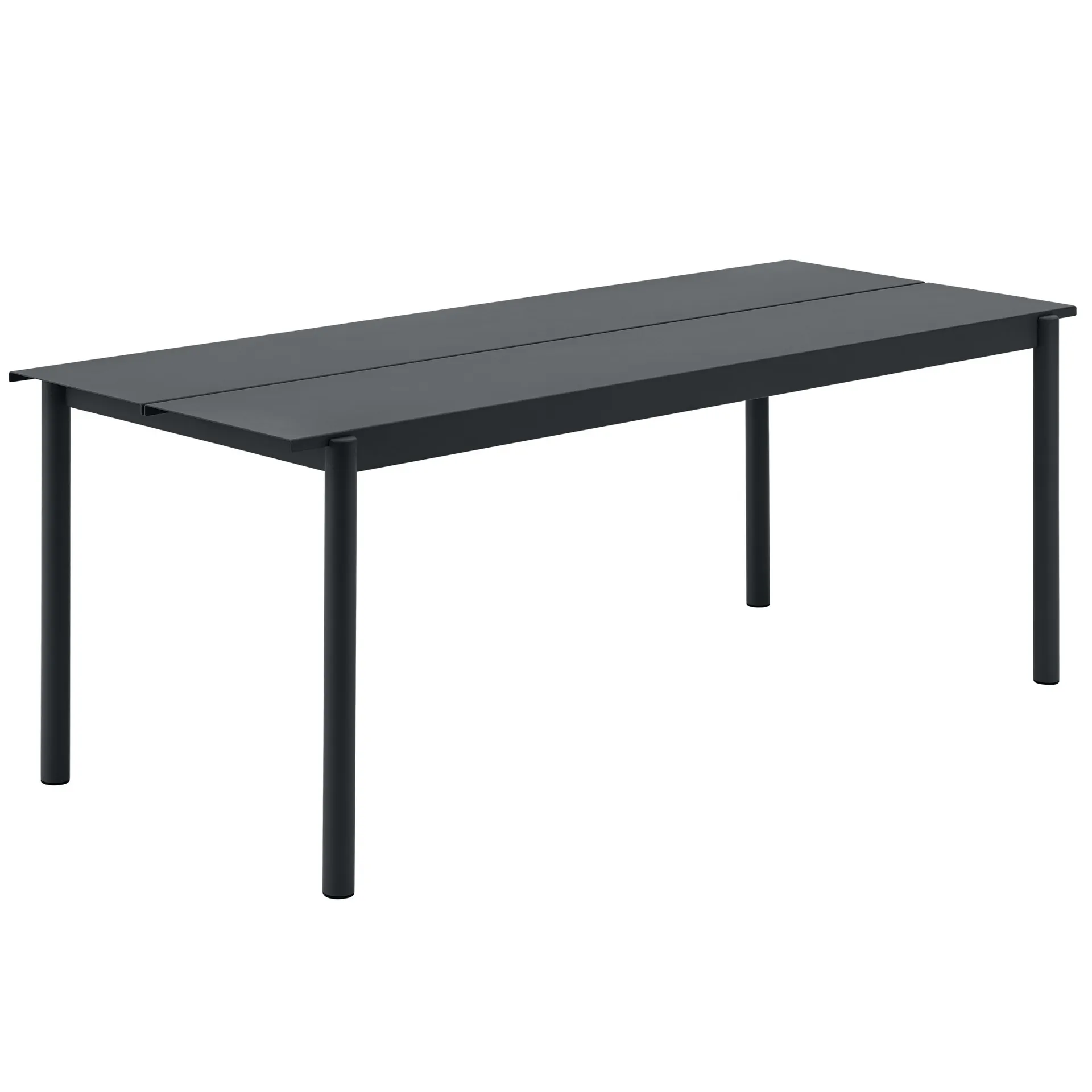 Linear steel table 75x200 cm, Black Muuto