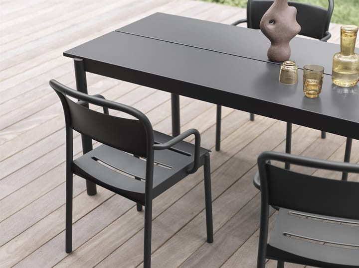 Linear steel table 75x200 cm - Black - Muuto