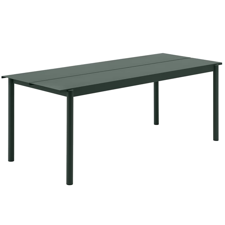 Linear steel table 75x200 cm - Dark green - Muuto