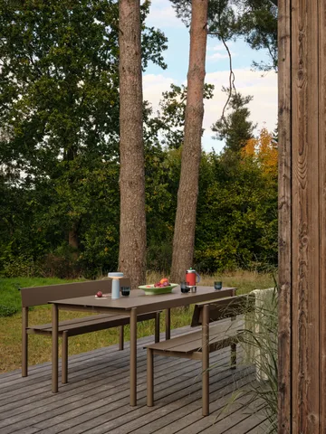 Linear steel table 75x200 cm - Taupe - Muuto