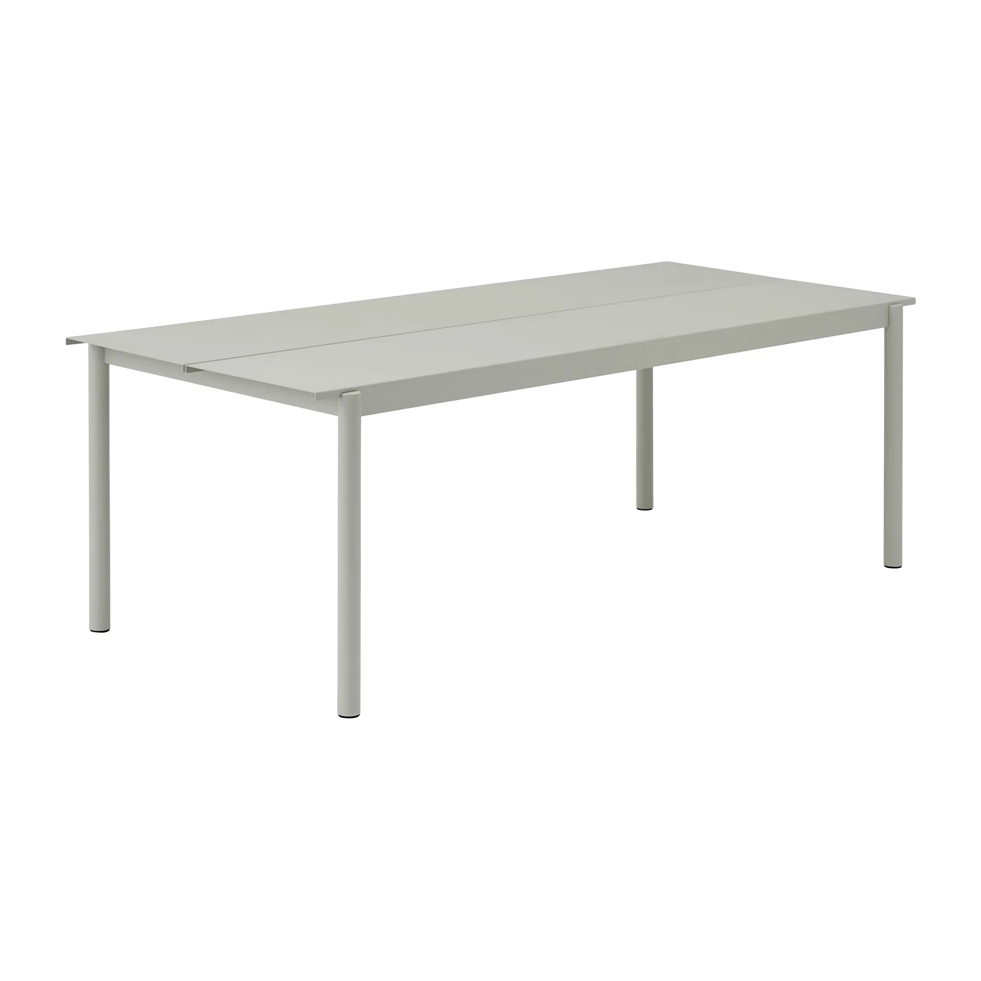 Linear steel table table 220x90 cm, Grey (RAL 7044) Muuto