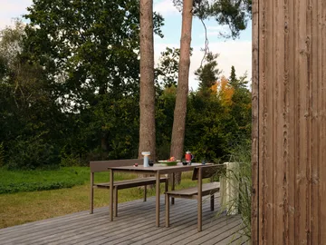 Linear Steel table - Taupe, 220x90 cm - Muuto