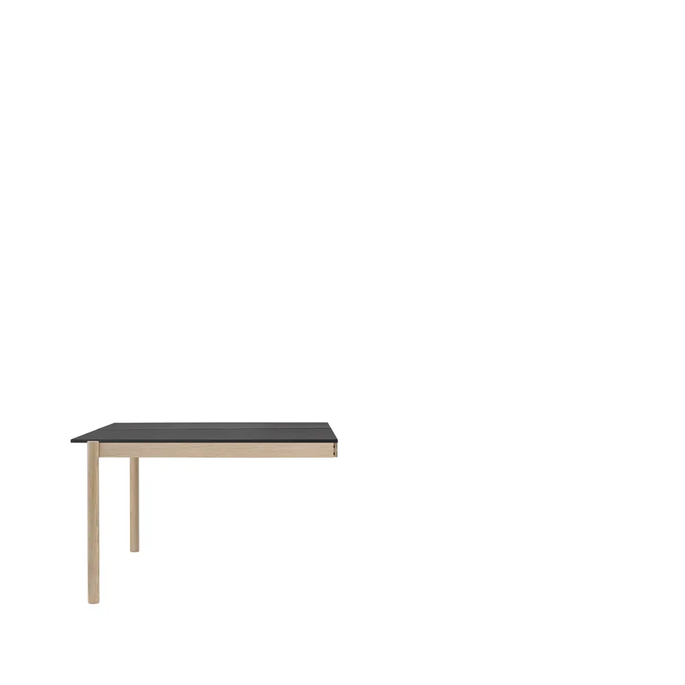 Linear System End Module table, Black-oak 142x120 cm Muuto