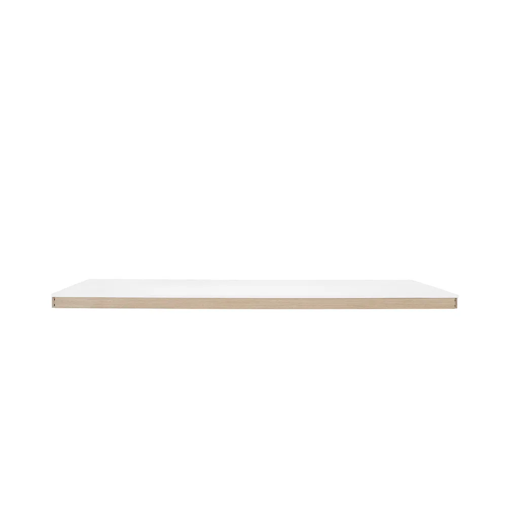 Linear System Middle Module table, White laminate-ABS-oak Muuto