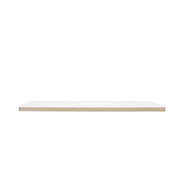 Linear System Middle Module table - White laminate-ABS-oak - Muuto