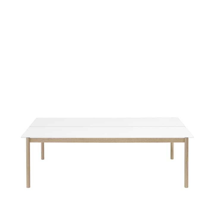 Linear System table - White laminate-white ABS-oak - Muuto