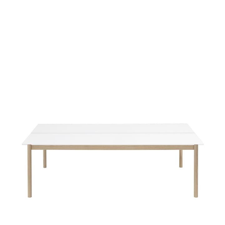 Linear System table - White laminate-white ABS-oak - Muuto